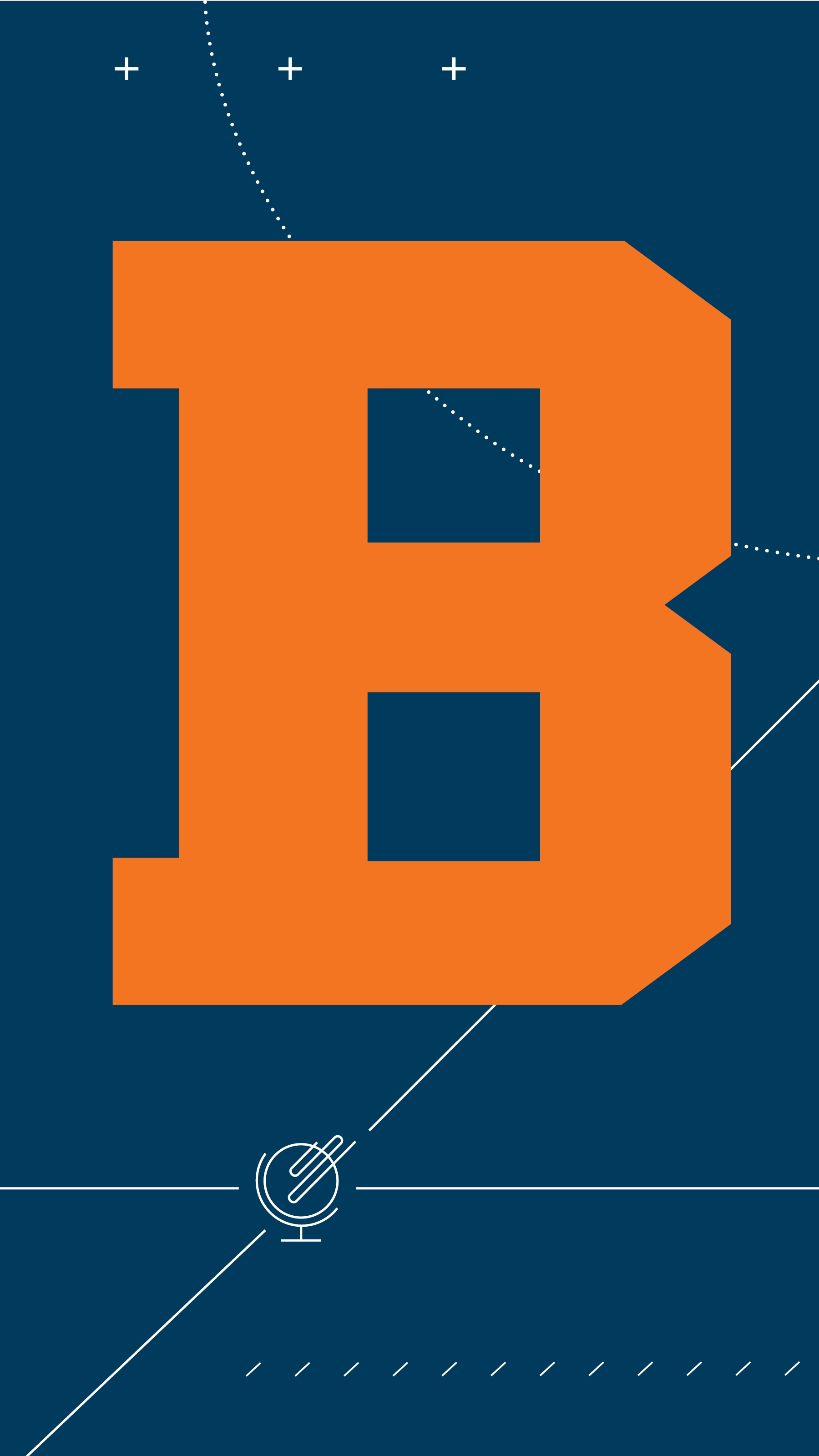 An orange Bucknell B