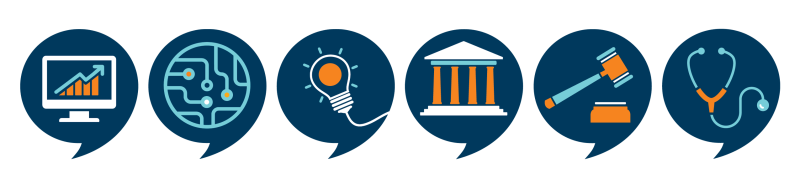 Sequence of Icons representing Bucknell's career communities