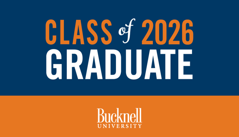 Blue and orange yard sign that says Class of 2026 Graduate