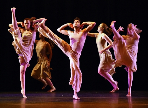 Students in dance performance