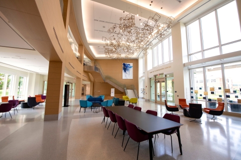 View of Holmes Hall atrium