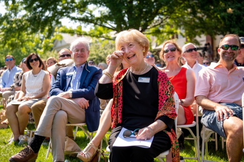 Doris Malesardi attends 2022 Commencement