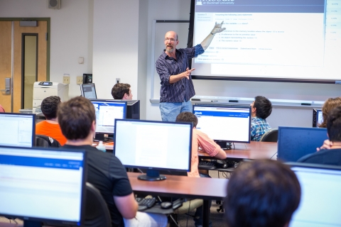 Inside a computer science class