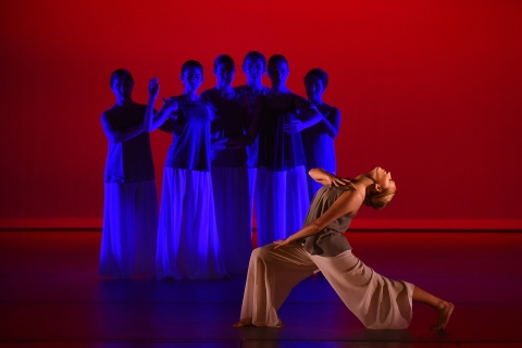 A dancer on stage during a performance