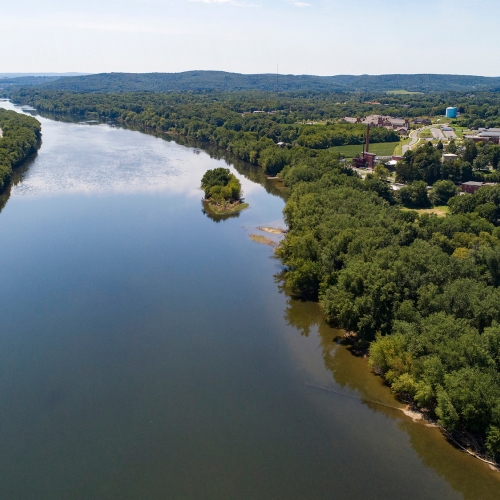Aerial photo of the Susquehanna River